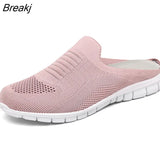 Women Mules 2022 New Casual Half Slippers Breathable Light Outdoor Flats Zapatos De Mujer Plus Size Quality Shoes for