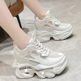 Wedge Heel Sneakers for Women 2023 New Breathable Chunky Platform Sports Shoes Woman Fashion Non Slip Thick Sole
