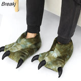 Warm Soft Indoor Floor Slippers Creative Animal Paw Slipper Unisex Funny Cartoon Dinosaur Claw Plush Slides for