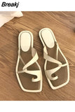 Summer Roman Women Slippers Fashion Comfort Flat Fashion Casual Beach Ladies Sandals Black Design Cross Lace Up