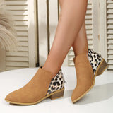 Women's Shoes 2023 High Quality Slip-on Women's Boots Fashion Leopard Print Daily Boots Women Sexy Pointed Toe Naked