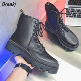 Winter New Platform Mid-Top Boots Men Autumn British Trend Ankle Boots Hight-Top Korean Casual Men's Shoes Motorcycle