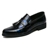 men dress shoes Luxury Italian Style Pointed Toe Formal Wedding party Casual Lace-Up Business genuine Leather Man Shoes