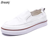 Leather Shoes Women Flats Casual Woman White Sneakers Cow Leather Female Footwear Soft Comfortable