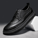 Men Brogue dress Shoes outdoor British Style Lace Up Leather Shoes Fashion Casual Business Man shoes Footwear Chaussure