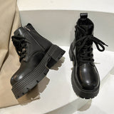 Winter Plush Warm Ankle Boots for Women 2023 New Punk Chunky Platform Shoes Woman Thick Bottom Non Slip Motorcycle