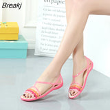 New 2023 Jelly Sandals Women Casual Flat Non-slip Sandals Fashion Outdoor Casual Non-slip Beach Shoes Sandalias De