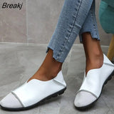 Women 2023 Leather Shoes Moccasins Mother Loafers Soft Flats Casual Female Driving Ballet Footwear Comfortable Round Head