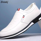 Men's casual shoes Black luxury men's casual shoes Breathable anti-slip black sports shoes Men's low-top business leather