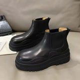 Women Chunky Heel Ankle Boots Woman Shoes Autumn Brand Designer Chelsea Boots Female Platform Boots Lasdies Fashion Combat