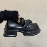 Love Shoes Women's 2024 Autumn New Style Thick Soles Heighten Minority Retro Shoes Single Shoes Are Super