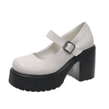 shoes Heels Lolita shoes platform heels Women Mary Jane Shoes Vintage Girls High Heel Japanese Style College Student