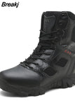 Men's Motocycle Boots Military Boot Combat Mens Ankle Boot Tactical Big Size 39-46 Army Boot Male Shoes Work Safety Shoes