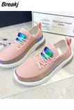 New Fashion Summer and Autumn Woven Breathable Sneakers Women Lace Up Designer Comfort Casual Shoes on