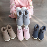 Women Winter Down Shoes Plus Size 45 Couple Snow Boots Women Shoes Antiskid Bottom Soft Keep Warm Mother Casual Boots