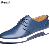 Men's Leather Casual Shoes Brand Comfortable Dress Shoes for Men Lace Up Oxfords Shoes Fashion Mocassins Homme Plus Size