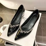 Breakj High-Grade Niche Design Flat Shoes Spring And Summer Net Red New Set Legs Long Pointed Light Bean Bean