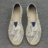Size 35-45 Women Sewing Flax Shoes Slip on Loafers Casual Shoes Woman Espadrilles Hemp Canvas Flat