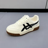 mid-heel women's sports and casual shoes 2023 autumn round toe platform sole shoes single upper lace-up sports