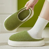 Sole Home Indoor Slippers for Women 2023 Winter Warm Corduroy Cotton Slippers Woman Flat Heels Non Slip House Shoes