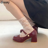 Shallow Mouth Women Mary Jane Shoes 2023 Summer New French Temperament Thick Heels High Heels Simple and Elegant