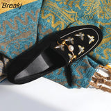 New 2023 Pearl Embroidered Bee Ladies Shoes Flat Shoes Loafers Comfortable Work Shoes Flat Shoes Single Shoes 35-40