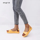 Women's Sandals Woman Peep Toe Sandals Female Elegant Flat Shoes 2023 Ballet Flats Plus Size 42 43 Shoes Woman Orange