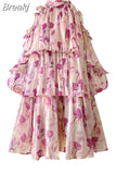 Mini Dress Beach Style Woman Boho 2023 Autumn Long Sleeve Short Party Dress Casual Elegant Korean Fashion Dress