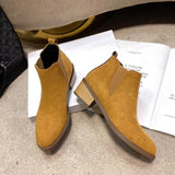 Winter New Round Head Solid High Heels Women's Outwear Large Size Warm and Comfortable Short Boots Fashion Boots