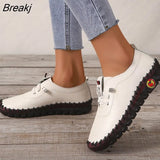 Sneakers Women Shoes Autumn New Platform Loafers Retro Lace Up Flat Non-slip Casual Shoes Female Mom Shoe Chaussure