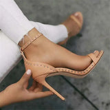 Quality Summer Women Shoes Peep Toe Sweet Fashion Women's Sandals Thin Heel Pumps Princess High Heels Female