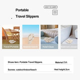 Folding Travel Slippers Women Summer Holiday Non Slip Beach Flip Flops Woman Fashion Clip Toe Soft Slides Flat