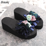 Women Bow Summer Sandals Slipper Indoor Outdoor Flip-flops Beach Shoes New Fashion Female Casual flower Slipper
