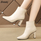 Women Shoes Winter Autumn Women Botas Shoes Casual Women High Heels Pumps Warm Ankle Boots Mujer Zapatos