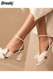 2023 Summer Woman Sandals Super High Heel With Butterfly-knot Sweet Lady Office Woman Sandals Shoes Plus Size