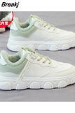 Platform Running Sneakers Women Tennis shoes Woman Walking Chunky Sneakers white Casual Slip on Vulcanized
