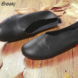 2023 Vintage Handmade Shoes Leather Flats Women Shoes Shallow Mouth Casual Fashion Women Shoes Plus