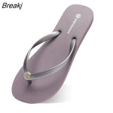 New Summer New Clip Toe Slippers Fashion Outdoor Flat Beach Sandals Female Anti-slip Casual Flip Flops Pantuflas De