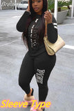 Pink Letter Print Women Two Piece Set Casual Sport Tracksuit Short Sleeve Top + Jogger Sweatpant Suit Plus Size Outfits