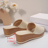 New Women Fashion Sandals Comfortable Sport Sandals Open Toe Non-Slip Cut Out Soft Female Wedges Slippers Plus Size