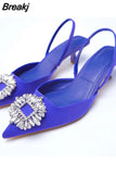 Party Shoe and Bag Set Sexy Heels Shallow Mouth Pointed Pumps Lace-Up Sandals Ladies Slip on Golden Crossdressers