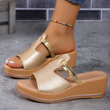 Open Toe Women's Wedge Sandals White Summer Fashion Breathable Comfortable Sandals Woman Buckle Female Footwear Woman