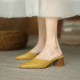 Breakj Coarse Half-Slippers Women's Summer New With A Catch-Up Cool Slippers Without Heel Muller Shoes Outside