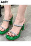 Fashion Brand Sandals 2023 European Style Sexy Chunky Heeled Women Sandals Comfort Walking Lady Shoes Sandals Spring
