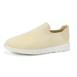 Knitting Flats Shoes for Women 2023 Autumn Comfortable Slip On Casual Shoes Woman Breathable Soft Sole Tennis