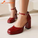 High Heeled Women Pumps 2023 Vintage Buckle Mary Jane Shoes Great Quality In Spring Summer All-match Temperament