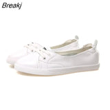 Genuine Leather Shoes Women Flat Causal Shoes Soft Comfortable Fashion Brand Cowhide White Shoes Women's Flats