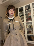Autumn Elegant Y2k Mini Dress Women Casual Vintage Short Party Dress Female Long Sleeve One Piece Dress Korean