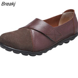 PU Leather Loafers Soft Sole Casual Flats Shoes for Women Students plus