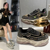 Fashion Water Drill Old Father's Shoes In The Autumn Of 2023, The New Korean Version Of Breathable Muffins Follow The Trend Of Leisure Sports